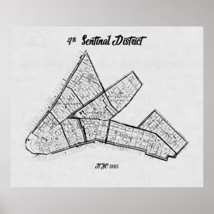 Póster 4.º Distrito Sentinal, NYC 1885