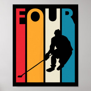 Póster 4.º regalo de cumpleaños Cuatro cumpleaños de hock