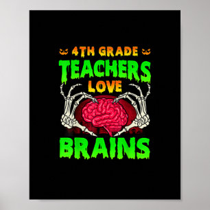 Póster 4.º Teachers Brains Skeleton Hand Heart Hall
