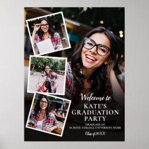 Póster 4 Bienvenida a la fiesta de graduación de Collage