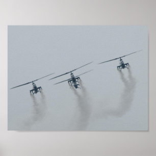 Póster 4 Cobra Gunships AH-1 en S.C.