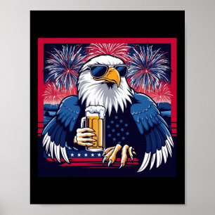 Póster 4 De Julio Águila Calva Estadounidense