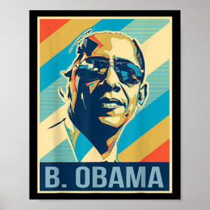 Póster 4 De Julio Barack Obama Presidente Retro Patriótic