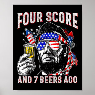 Póster 4 De Julio Beber Cerveza Patriota Cuatro Puntuació