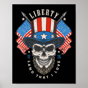 Póster 4 De Julio Camisas Patrióticas Ee.Uu. Bandera EEUU
