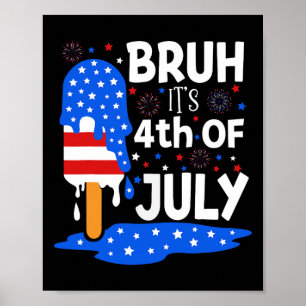 Póster 4 De Julio Camisetas Para Niños Bruh Ice Pops Boys