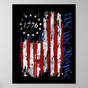 Póster 4 De Julio Camisetas We the People 1776 Usa Flag J