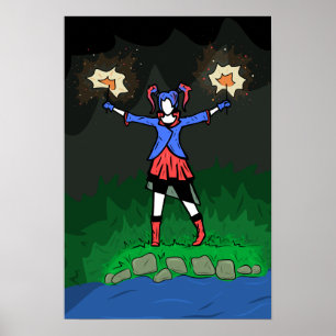 Póster 4 de julio Chica en Poster
