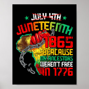 Póster 4 de julio de 1865 porque mis antepasados hombres