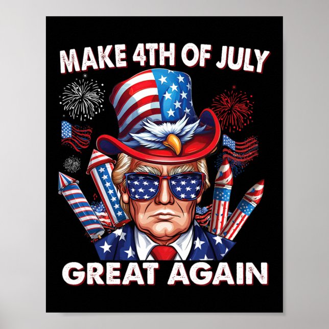 Póster 4 De Julio De Nuevo, Gran 4 De Julio Trump (Frente)