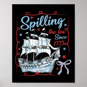 Póster 4 De Julio Derramando El Té Desde 1773 Coquette R