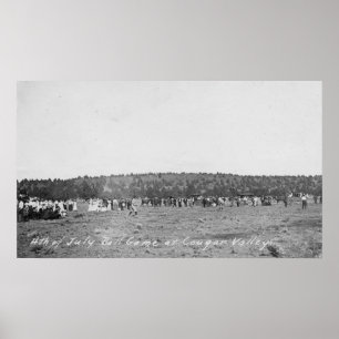 Póster 4 de julio en el partido de béisbol