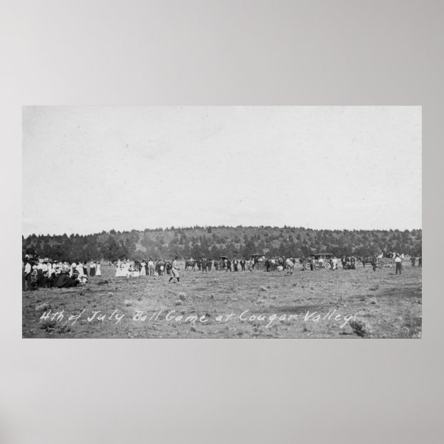 Póster 4 de julio en el partido de béisbol (Frente)