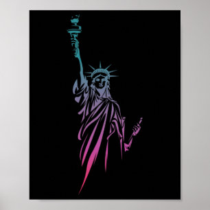 Póster 4 De Julio Estatua De La Libertad