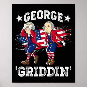 Póster 4 de julio George Washington Griddy George Griddi