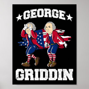 Póster 4 de julio George Washington Griddy George Griddi