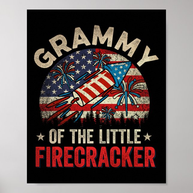 Póster 4 De Julio Grammy De Cumpleaños De La Pequeña Fire (Frente)