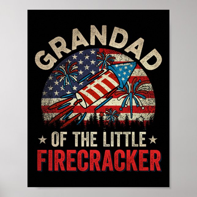 Póster 4 De Julio Granda De Cumpleaños De La Pequeña Fire (Frente)