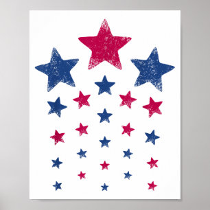 Póster 4 de julio: Mujeres hombres cutan a estrella patri