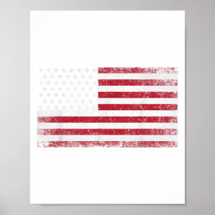 Póster 4 De Julio Navidades Dan Vintage De Bandera Estado