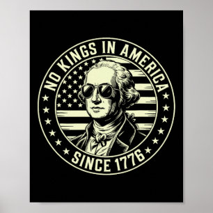 Póster 4 De Julio No Reyes En Estados Unidos George Washi