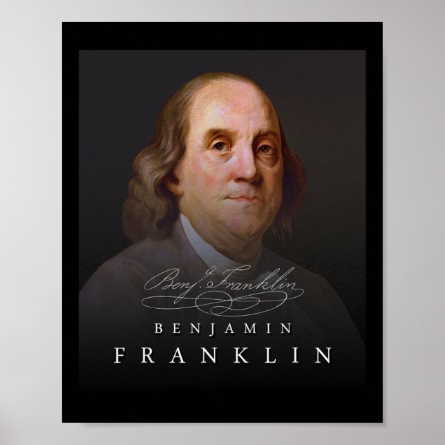 Póster 4 de julio Padre Fundador Ben Benjamin Franklin Te (Frente)