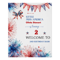 4 de julio Pequeña señorita America Bienvenida a l
