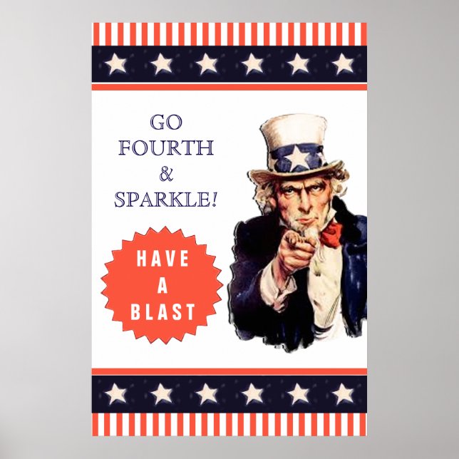 Póster 4 de julio Poster Fiesta (Frente)