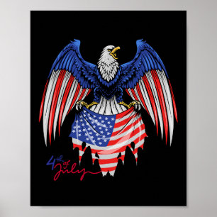 Póster 4 De Julio S - Camisas Patrióticas - Bandera Estad