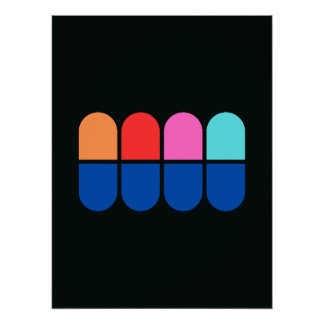 Póster '4 Fantasmas' - Diseño Minimalista - Regalos Friki