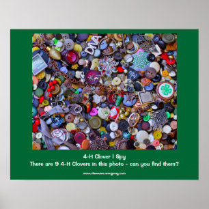Póster 4-H Clover I Spy