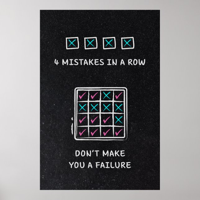 Póster 4 mistakes in a row don’t make you a failure. (Frente)