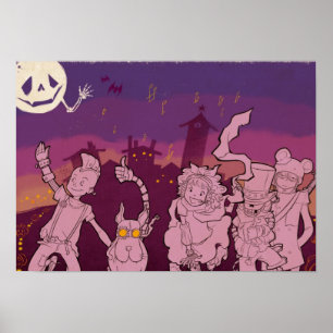 Póster 4 pequeños monstruos - Música nocturna