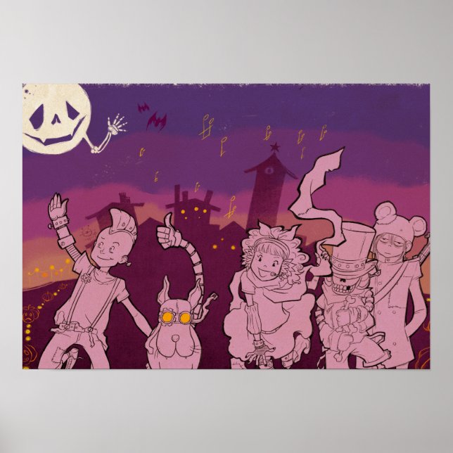 Póster 4 pequeños monstruos - Música nocturna (Frente)