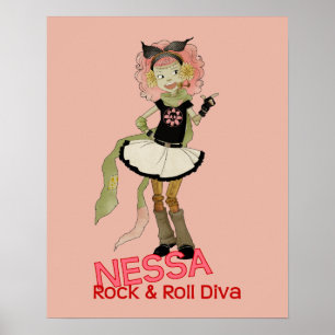 Póster 4 Pequeños monstruos - Nessa