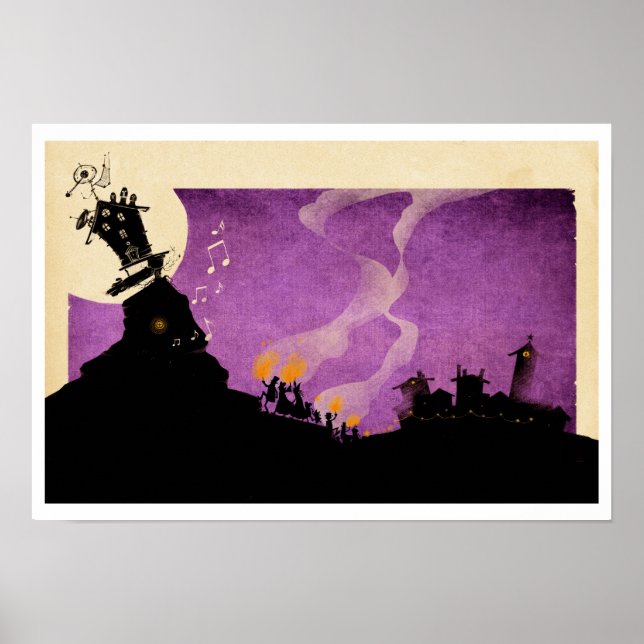 Póster 4 pequeños monstruos - Noche de Halloween (Frente)