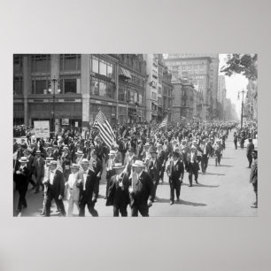 Póster 4to del desfile de julio, 1900s tempranos