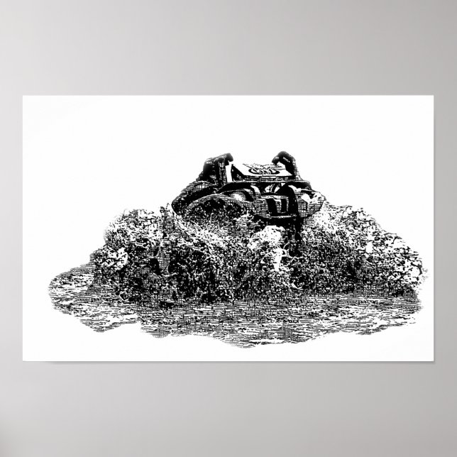 Póster 4x4 extremo (Frente)