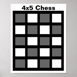 Póster 4x5 - Cuadrícula de ajedrez TAG (imanes de refrige