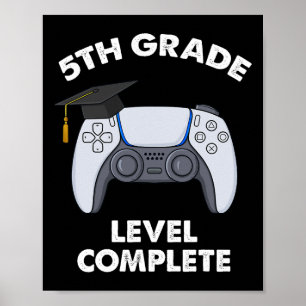 Póster 5º Grado Graduado Graduado Jugador Sch