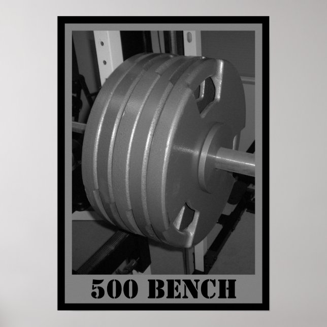 Póster 500 Poster de Halterofilia BENCH (Frente)