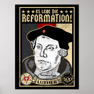 Póster 500o Reforma Luther del aniversario Poster-Alemán