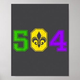 Póster 504 Carnaval de Mardi Gras Nueva Orleans Luisiana