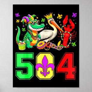 Póster 504 Nola Mardi Gras Nueva Orleans Louisiana Desfil