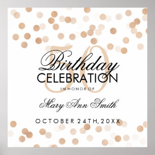 Póster 50.ª festividad del Purpurina de Relieve metalizad