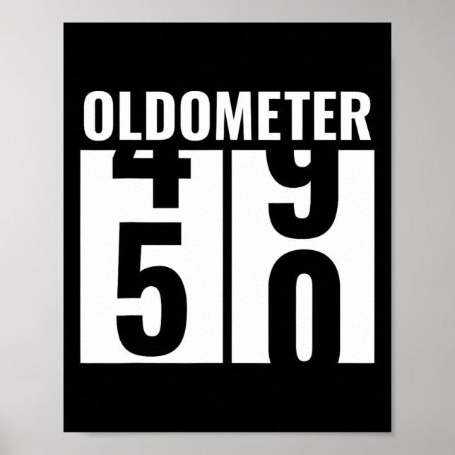Póster 50.º 50 Años Gracioso Regalo Hombres Mujeres Oldom (Frente)
