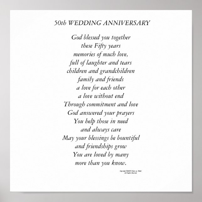 Póster 50.º Aniversario Boda (Frente)
