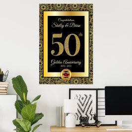 Póster 50.º Aniversario de Oro Cartel de bienvenida
