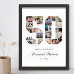 Póster 50.º Collage de fotos de cumpleaños 50 Personaliza<br><div class="desc">Celebra el 50 cumpleaños con este poster de collage de fotos número 50 personalizado. Este regalo de personalizable también es perfecto para el aniversario de los bodas. Es una gran manera de mostrar preciosos recuerdos de tu vida de boda y casada. El poster presenta un collage de fotos que capturan...</div>