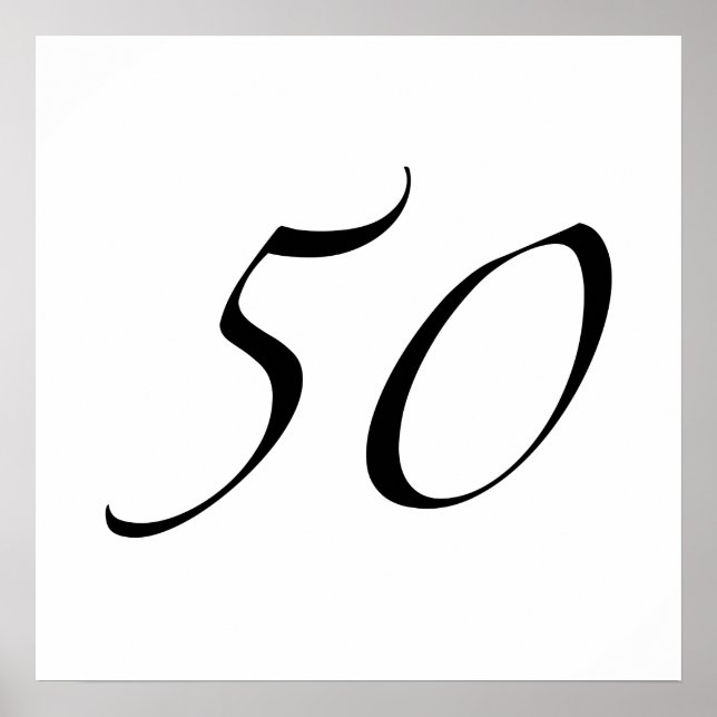 Póster 50.º cumpleaños (Frente)